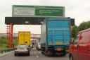 Queuing traffic on the A12 in east London