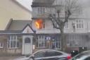 The fire at the Tally Ho pub in North Finchley