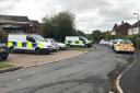 Police on the scene in Orchard Close, Radlett