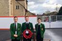 Pupils laid a wreath close to the bunker during Remembrance commemorations