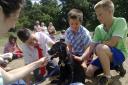 Hugh the guide dog visited pupils at Oakmere Primary School
