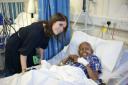 Princess Eugenie visits children at Royal National Orthopaedic Hospital