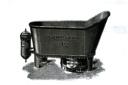 The General Gordon bath was designed in 1897. Water was heated by gas burners underneath and towels were warmed by a device at the foot of the bath
