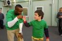 Arsenal captain William Gallas with a TreeHouse pupil 
