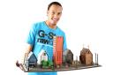 Michael Harper with his Beat City model townscape