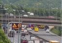 Emergency vehicles blocked a part of M25 earlier today (July 27)
