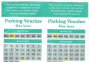 Parking vouchers: these were filled in correctly, but it didn't stop the traffic wardens swooping
