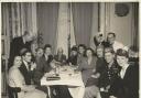 Joanna Biddolph's mother, Eileen Reynolds (sixth from right), with a group at the British Officers' Club in Paris, December 1945