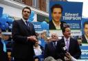 Campaign trail: Conservative Party leader David Cameron joins Edward Timpson in Crewe