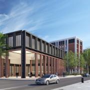 An image of part of the Hendon Hub development