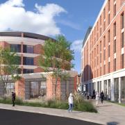 An artists impression of part of the hub