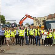 The ground-breaking ceremony on the Upper and Lower Fosters estate. Credit: Barnet Council