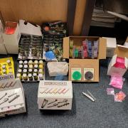 Drugs paraphernalia were seized at a shop, as officers found that some local stores are selling items to young children