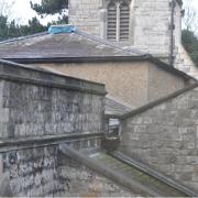 13th century heritage church roof danger