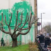 The new Banksy art appeared on March 17