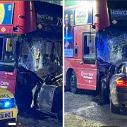 A car and 79 bus crashed in Wembley