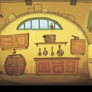 One of the animated scenery designs by London Film School graduate Alasdair Beckett-King