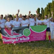 Finchley Rugby Club players help launch North London Hospice's new Twilight Walk.