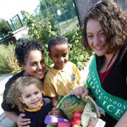 Children donated food parcels to the North London Hospice