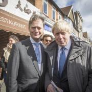 Conservative candidate Matthew Offord and Mayor of London Boris Johnson