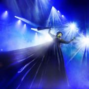 Alice Fearn (Elphaba) during Defying Gravity in Wicked at the Apollo Victoria Theatre, Photo by Matt Crockett