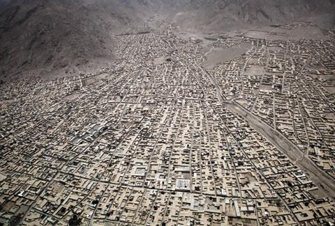 Ariel shot of Quetta in Pakistan, where Asef moved with his family from Afghanistan when he was two.