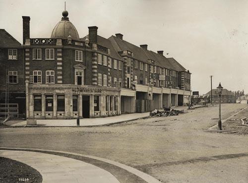 Roaring traffic was years off when this picture of unfinished shops and flats around Hendon Central station was taken in 1924.