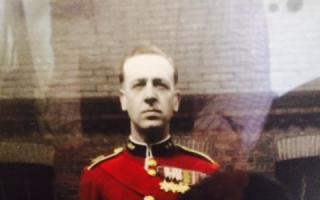 The victim in his Grenadier Guards uniform, wearing some of the medals stolen