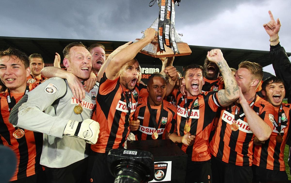 Barnet FC won the Conference for the third time on Saturday with a 2-0 victory over Gateshead at The Hive. Both goals were scored by Mauro Vilhete. Pictures courtesy of Action Images.
