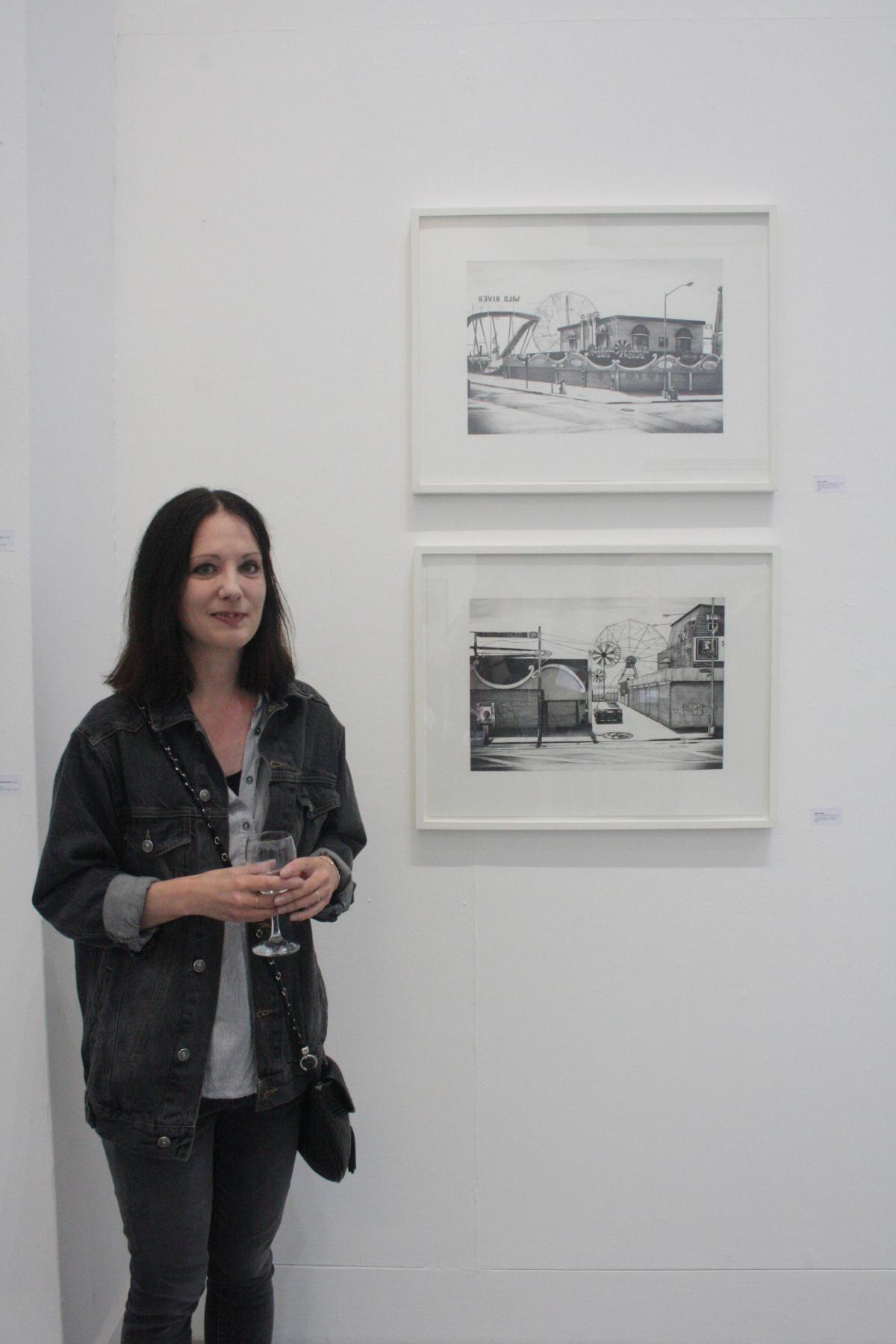 Alison Griffin and her winning work for the artsdepot open prize