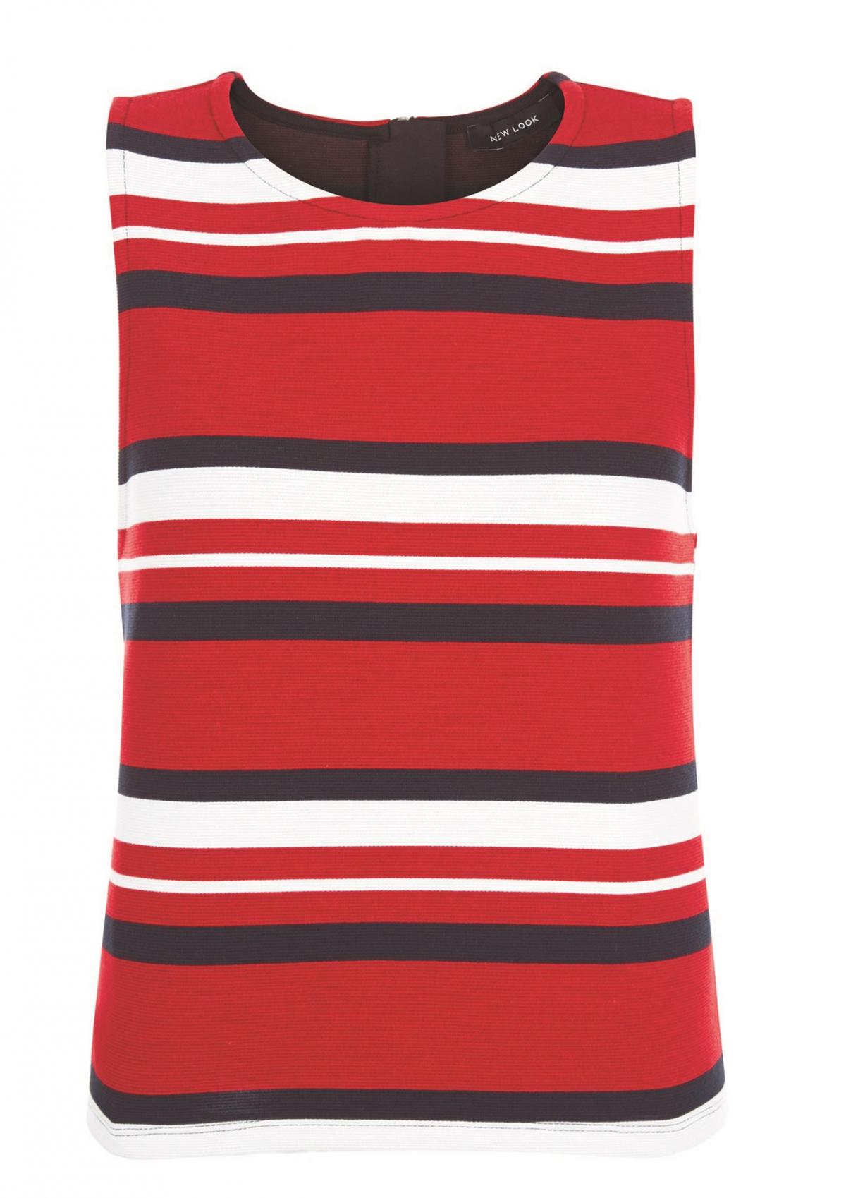 New Look, Red Stripe Ribbed Vest, £14.99