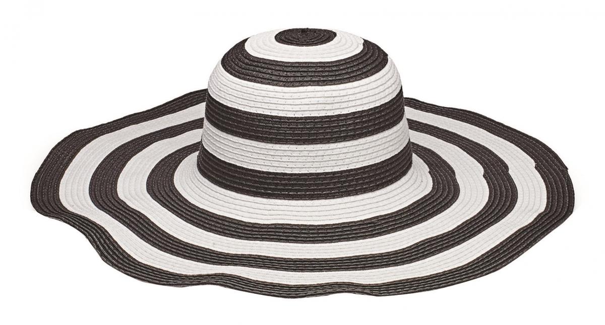 Simly Be, Black and White Floppy Straw Hat, £35