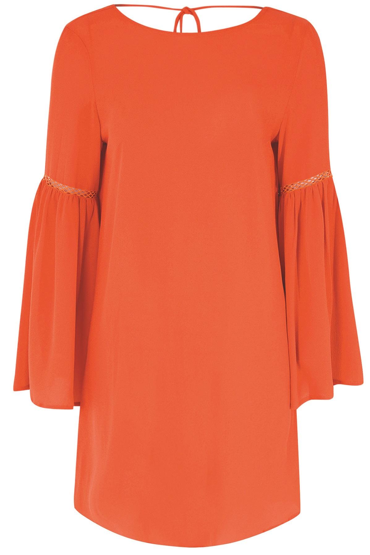 Glamorous, Orange Bell Sleeve Smock Dress, £30