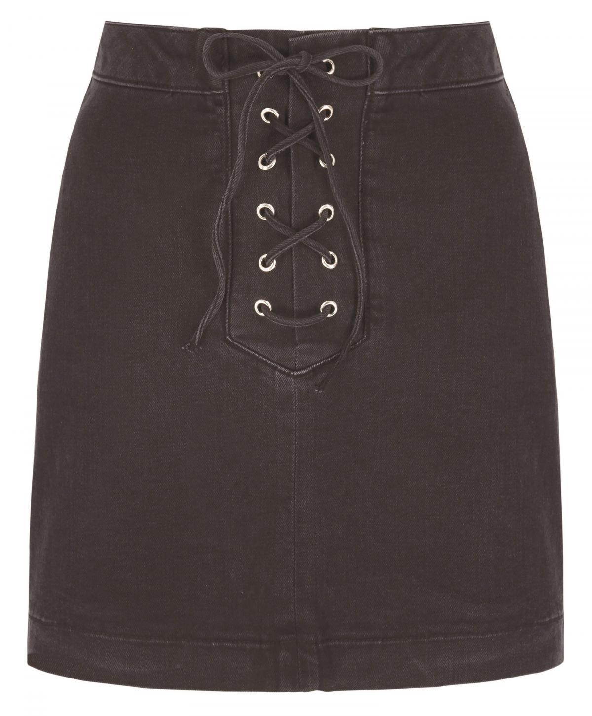 Very.co.uk, South Lace Tie Denim Mini Skirt, £25