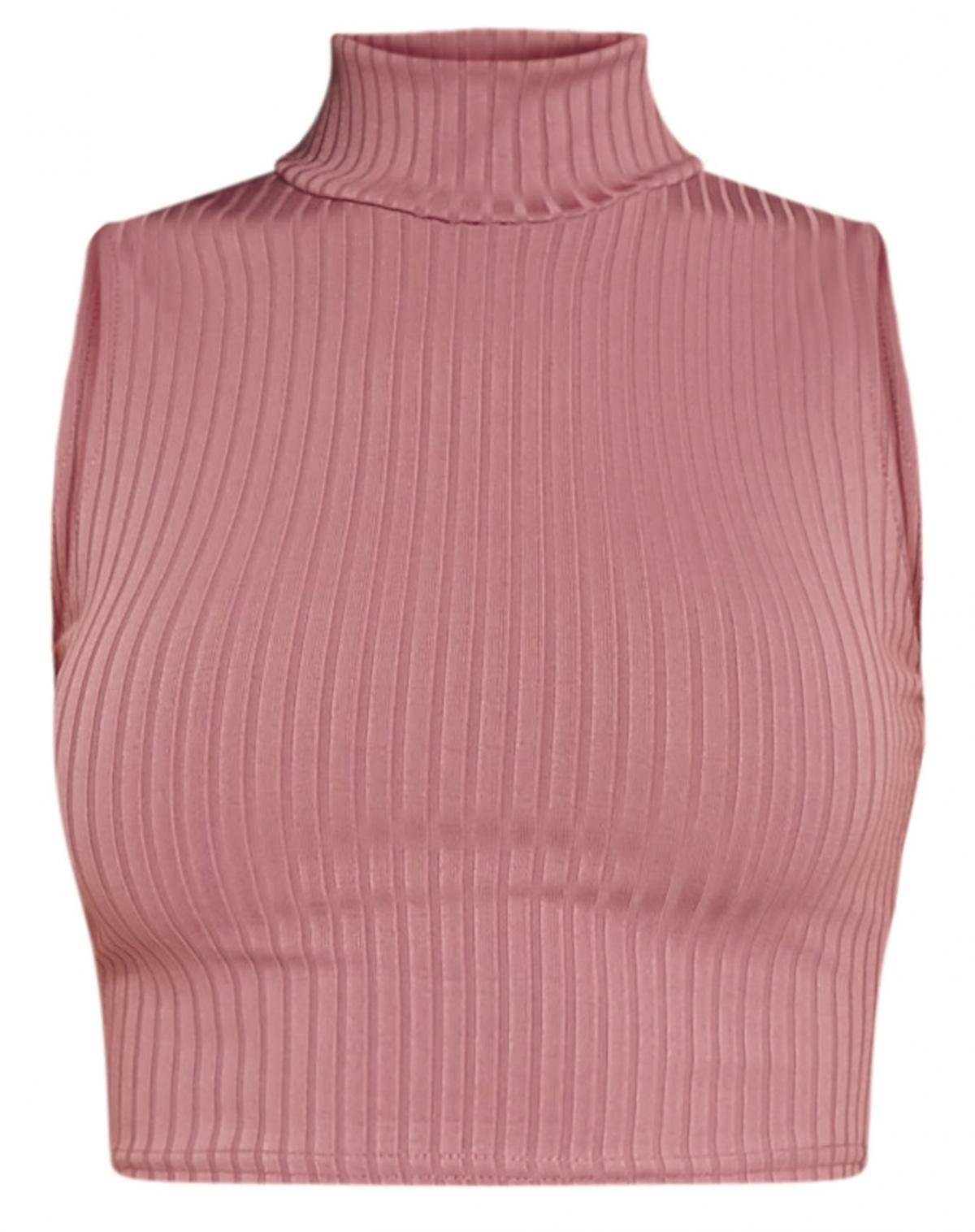 Pretty Little Thing, Ariana Mauve Ribbed Sleeveless Crop Top, £10.00