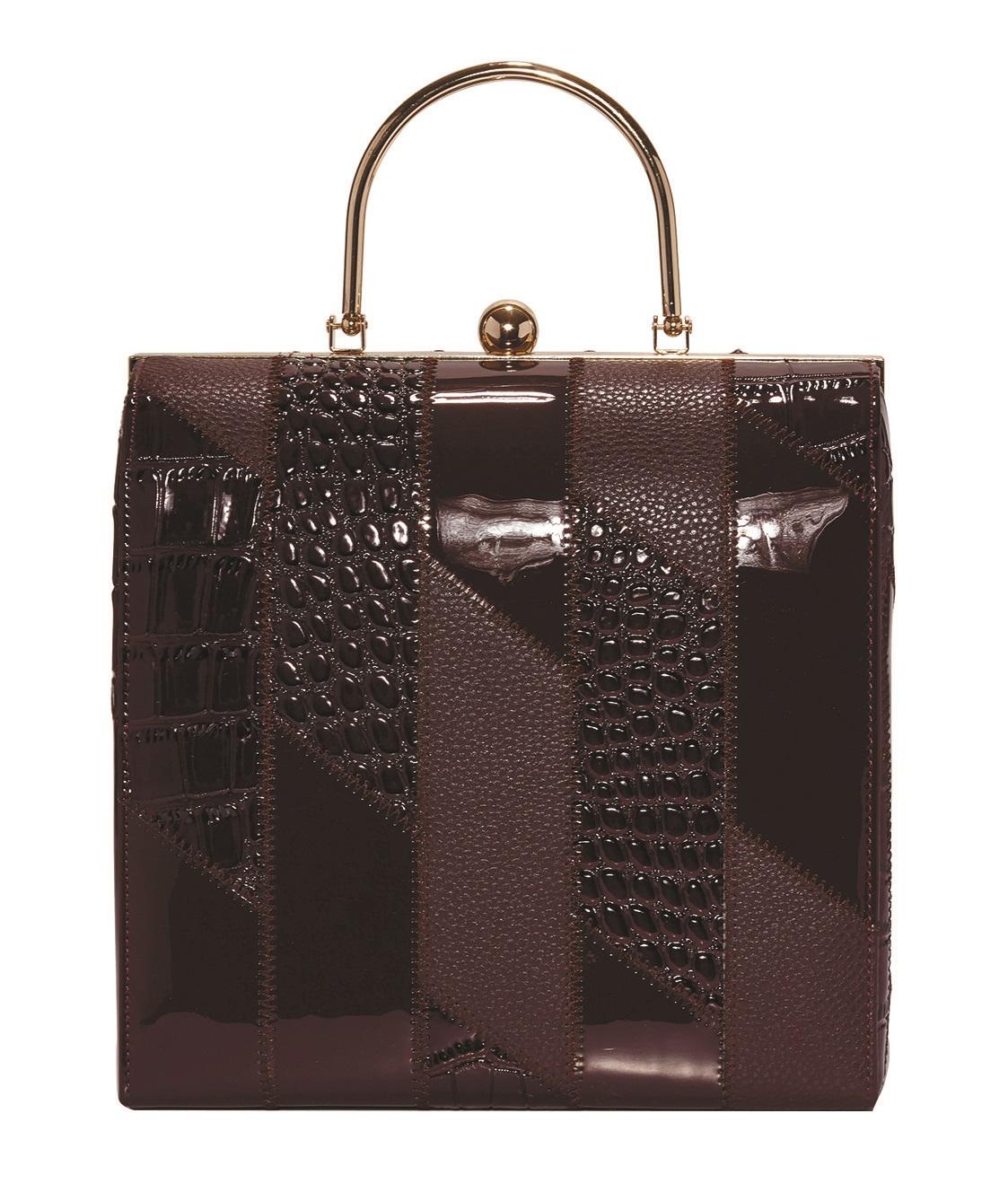 House of Fraser, Therapy London Maroon Patent Frame Bag, £45