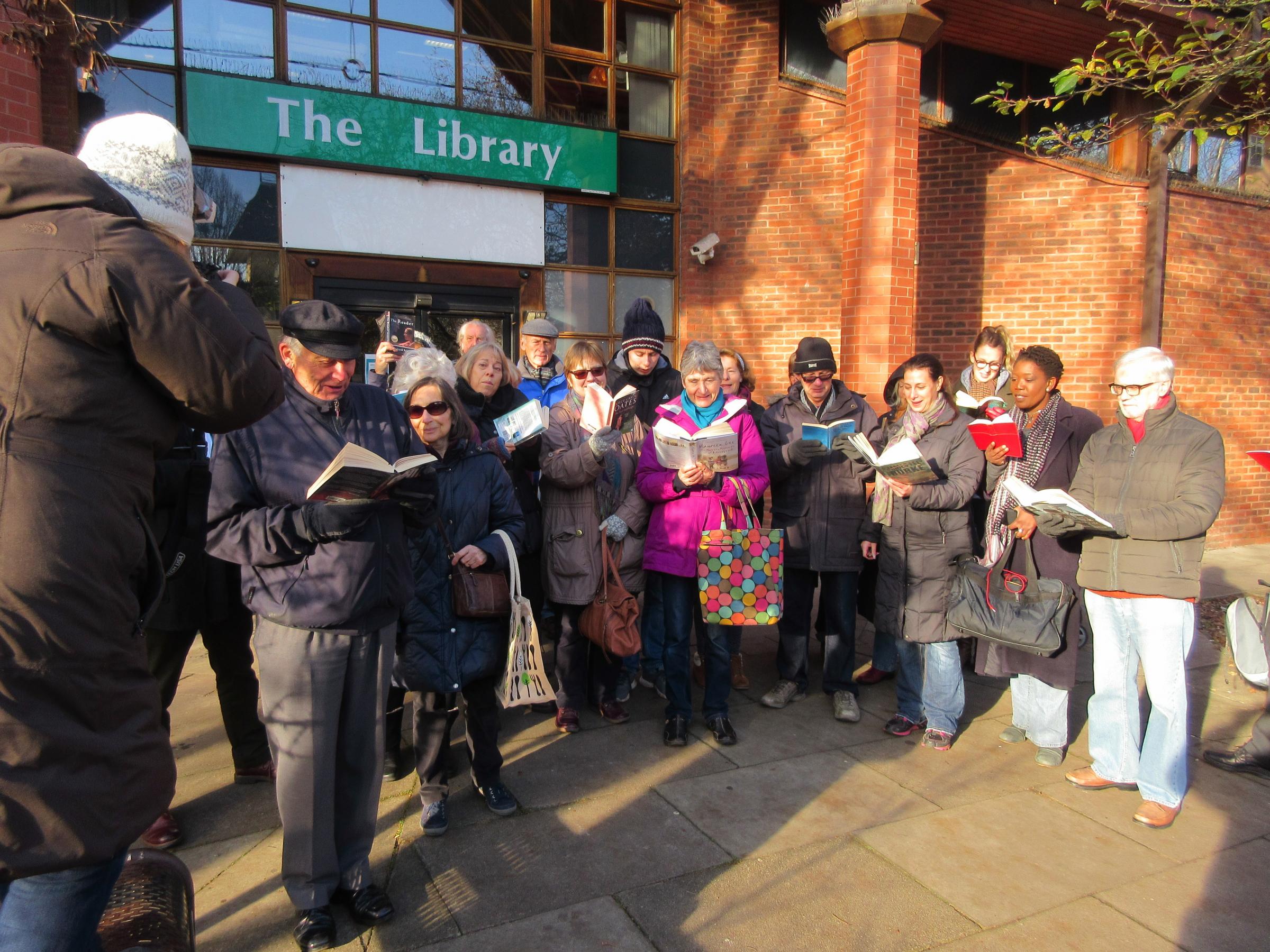 'There is a crying need for libraries': Protestors stage 'read-in' to save library - Times Series