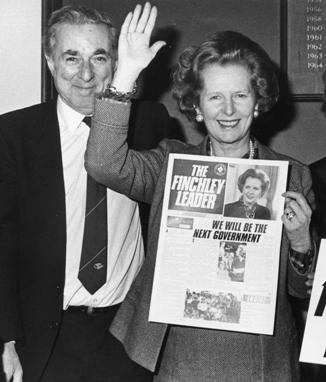 Margaret Thatcher with former editor Dennis Signy