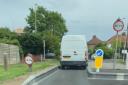 This width restriction in Potters Bar has been criticised. Credit: Twitter