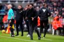 Arsenal boss Mikel Arteta on the touchline at Newcastle