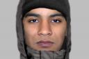 Police have released this e-fit of a man after a sex act performed in front of woman