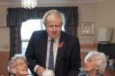 Boris Johnson joined Whitby Dene residents Rita Keyes and Elizabeth Dipp...