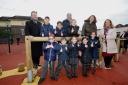 Hasmonean Primary School children celebrate on their new 'fitness trail'