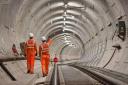 Crossrail engineers in a tunnel