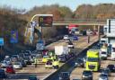 Police were called to M25 just after 10.45 am today