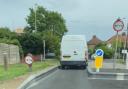 This width restriction in Potters Bar has been criticised. Credit: Twitter