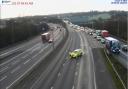 M25 blocked in one direction after 'multi-vehicle collision'