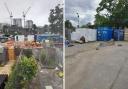 The containers have blocked some of the parking spaces on the Grahame Park estate