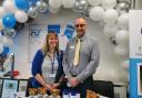 Fundraising... Hyper Hounds' Jane Pearman and Hendon Hospital director Stephen Wright