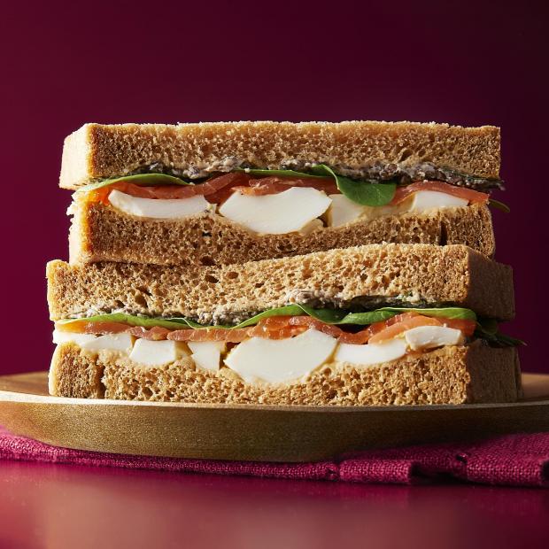 Times Series: Pictured, Waitrose's smoked salmon, egg and truffle sandwich. Photo from Waitrose.